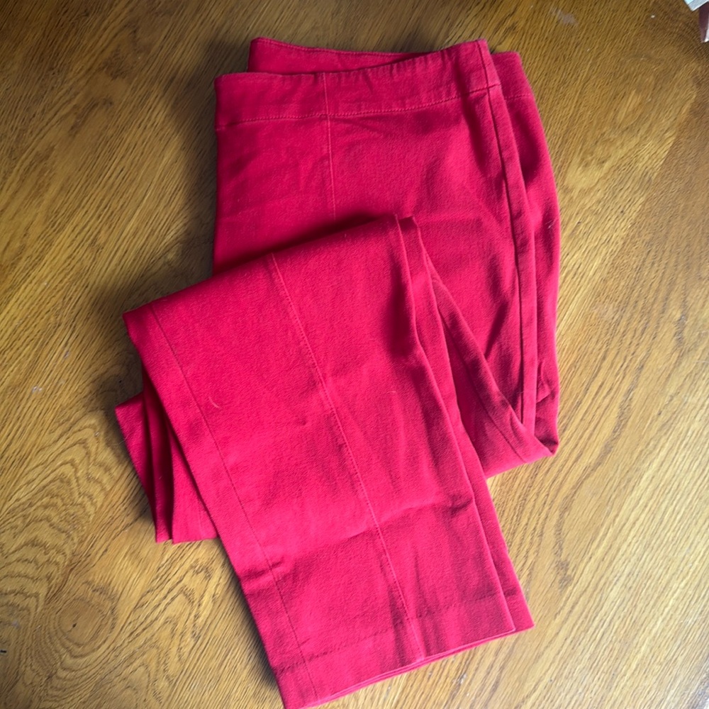 J JILL Bi-Stretch Red Capri Pants